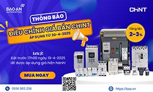 THÔNG BÁO THAY ĐỔI BẢNG GIÁ CHINT 2025